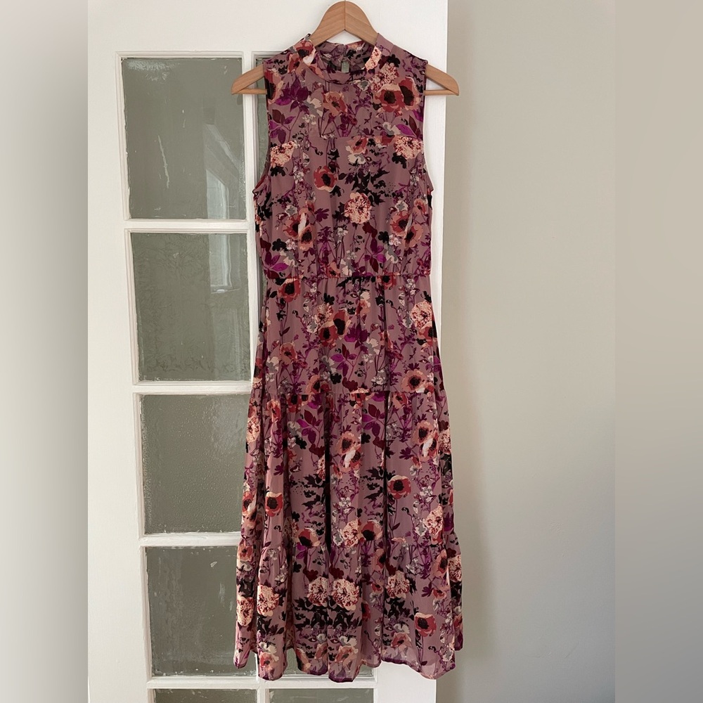 LULU'S In My Dreams Mauve Floral Print Midi Dress - Picture 10 of 14